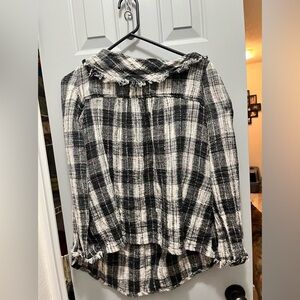 FREE PEOPLE women’s xs “walk in the park” plaid sweater